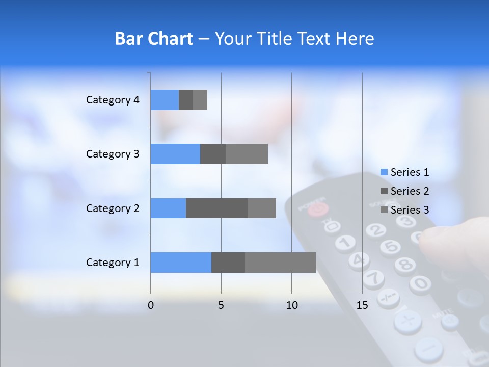 A Person Holding A Remote Control In Front Of A Television PowerPoint Template