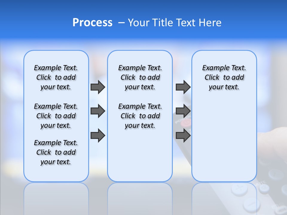 A Person Holding A Remote Control In Front Of A Television PowerPoint Template
