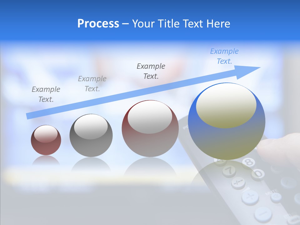 A Person Holding A Remote Control In Front Of A Television PowerPoint Template