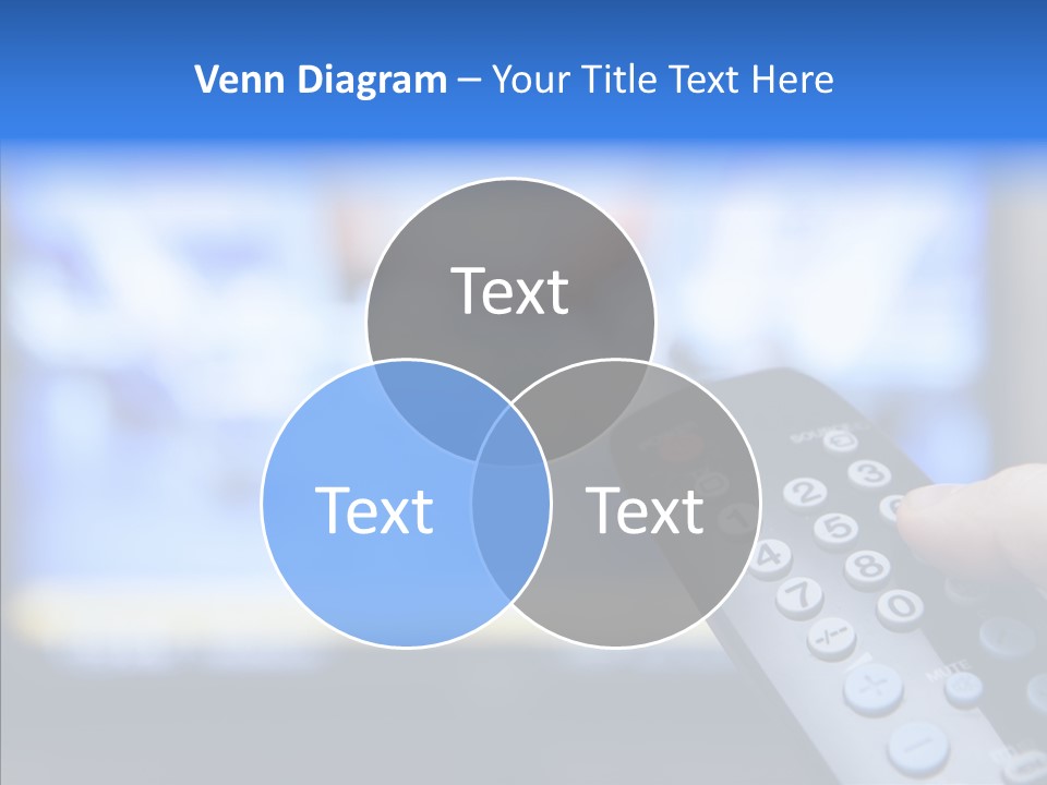 A Person Holding A Remote Control In Front Of A Television PowerPoint Template