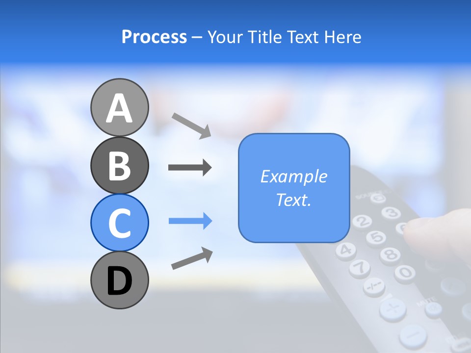 A Person Holding A Remote Control In Front Of A Television PowerPoint Template