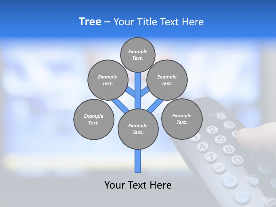 A Person Holding A Remote Control In Front Of A Television PowerPoint Template
