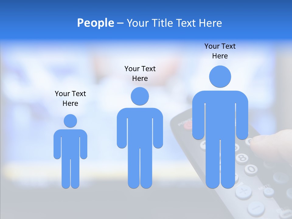 A Person Holding A Remote Control In Front Of A Television PowerPoint Template