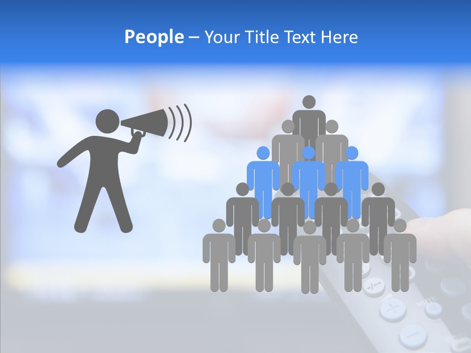 A Person Holding A Remote Control In Front Of A Television PowerPoint Template