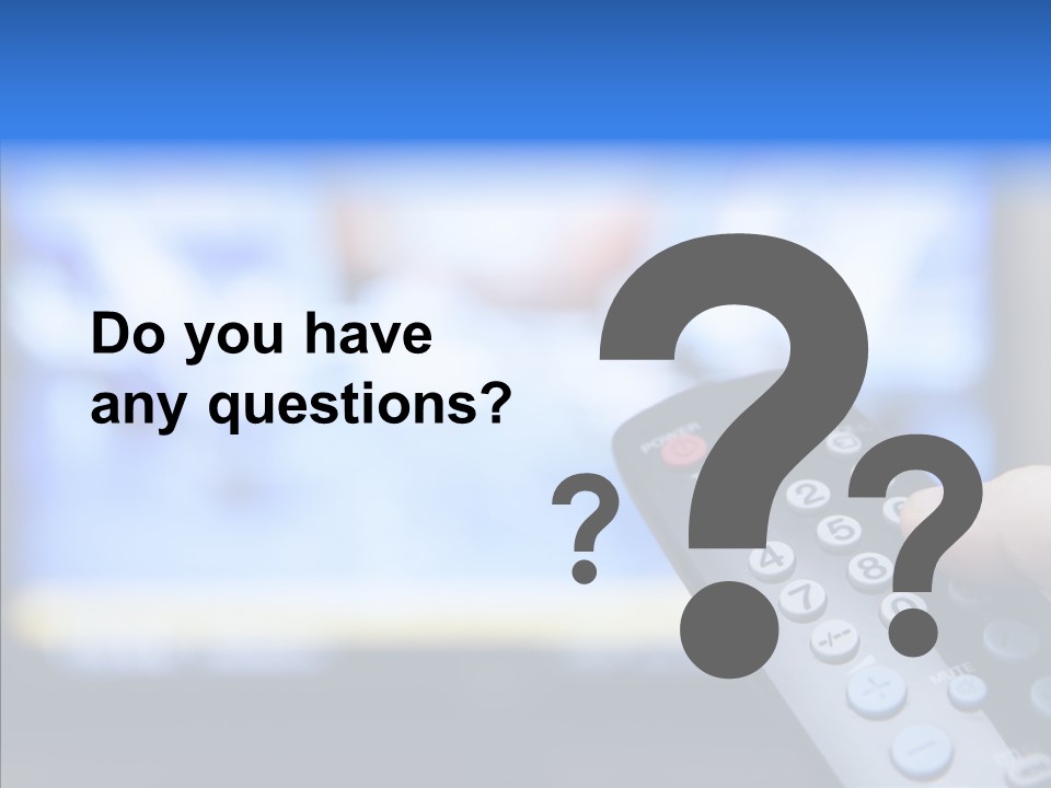 A Person Holding A Remote Control In Front Of A Television PowerPoint Template