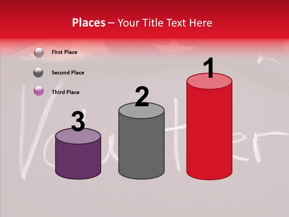 United States Flag Blackboard Antique PowerPoint Template