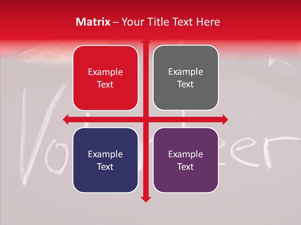 United States Flag Blackboard Antique PowerPoint Template