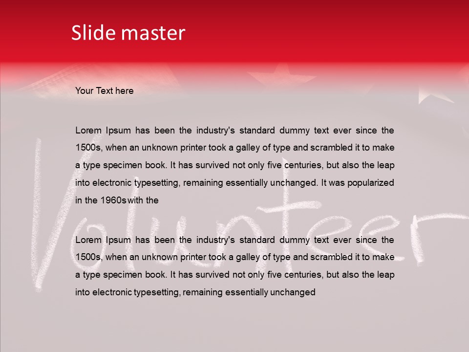 United States Flag Blackboard Antique PowerPoint Template