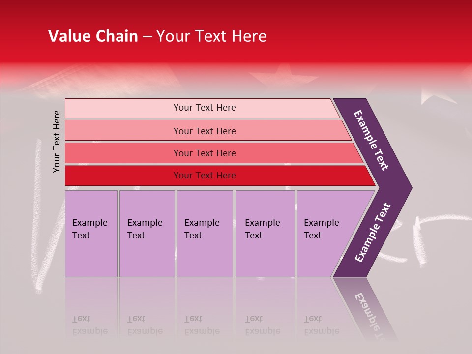 United States Flag Blackboard Antique PowerPoint Template