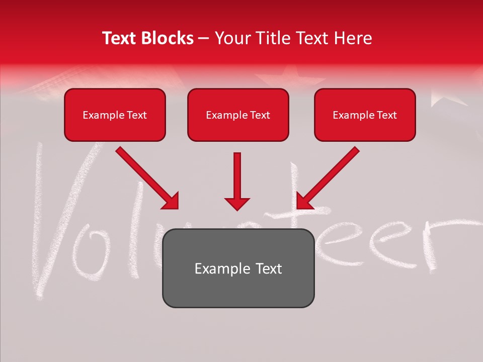 United States Flag Blackboard Antique PowerPoint Template