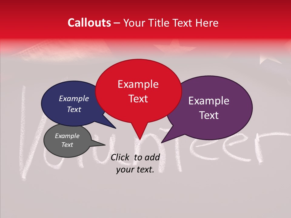 United States Flag Blackboard Antique PowerPoint Template