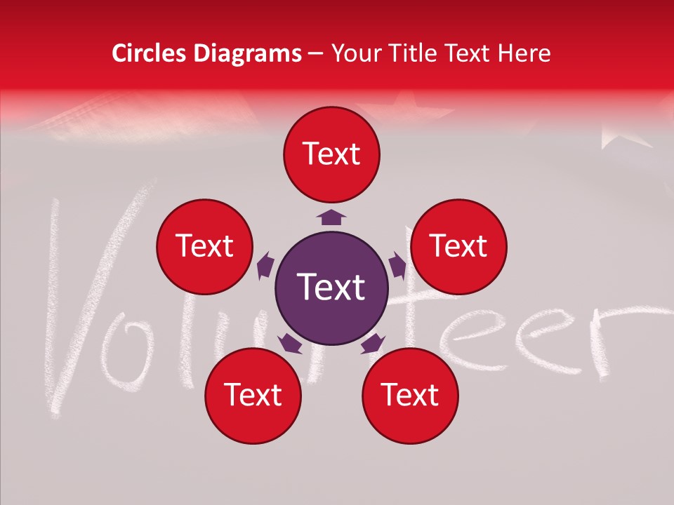 United States Flag Blackboard Antique PowerPoint Template