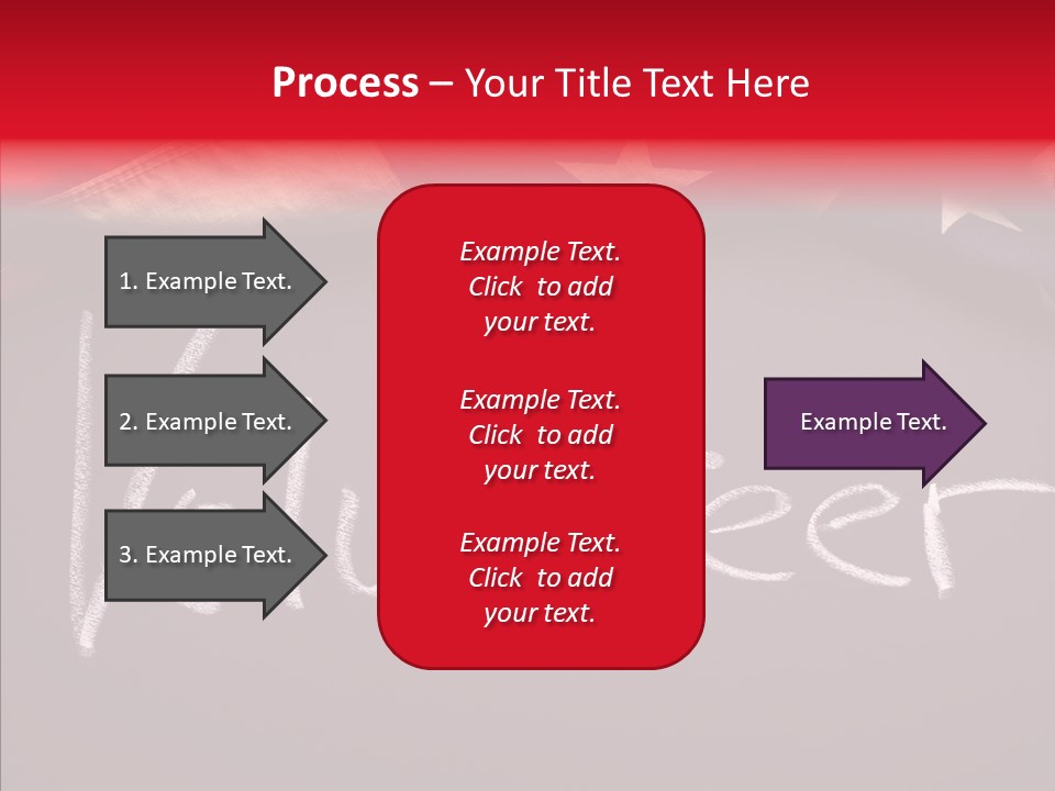 United States Flag Blackboard Antique PowerPoint Template