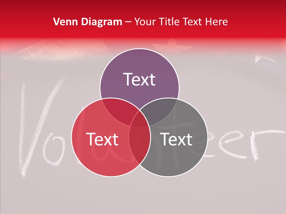 United States Flag Blackboard Antique PowerPoint Template