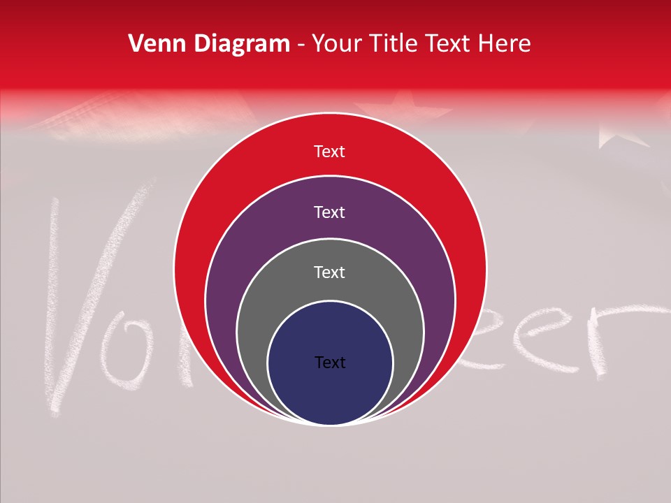 United States Flag Blackboard Antique PowerPoint Template