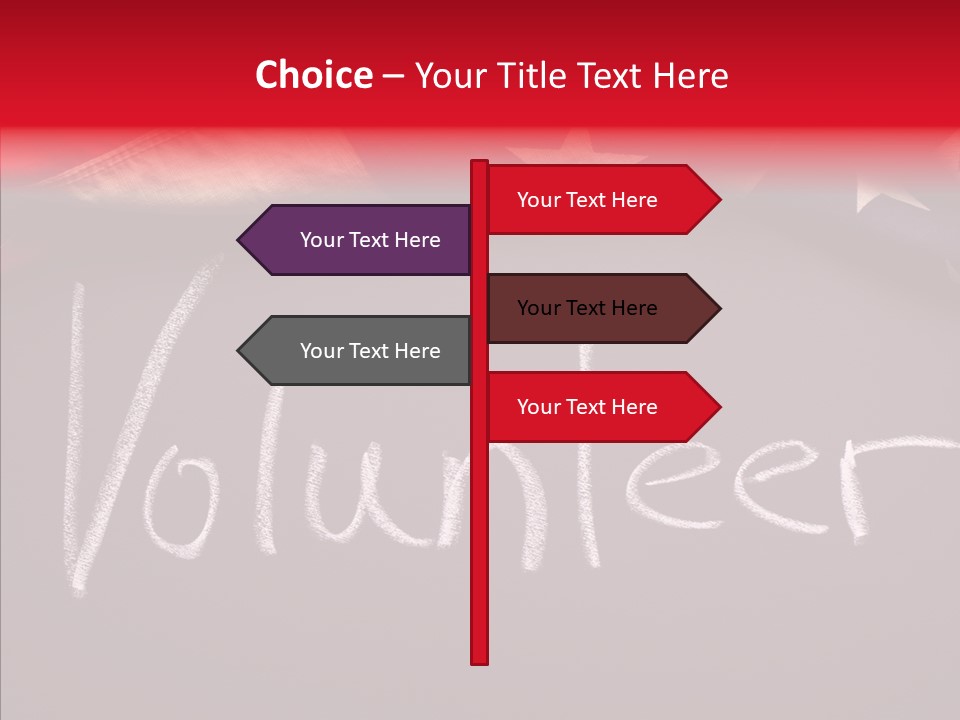 United States Flag Blackboard Antique PowerPoint Template