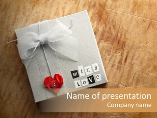 Present Christmas Newspaper Letters PowerPoint Template