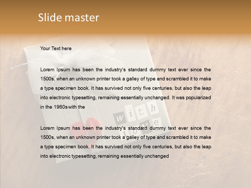 Present Christmas Newspaper Letters PowerPoint Template