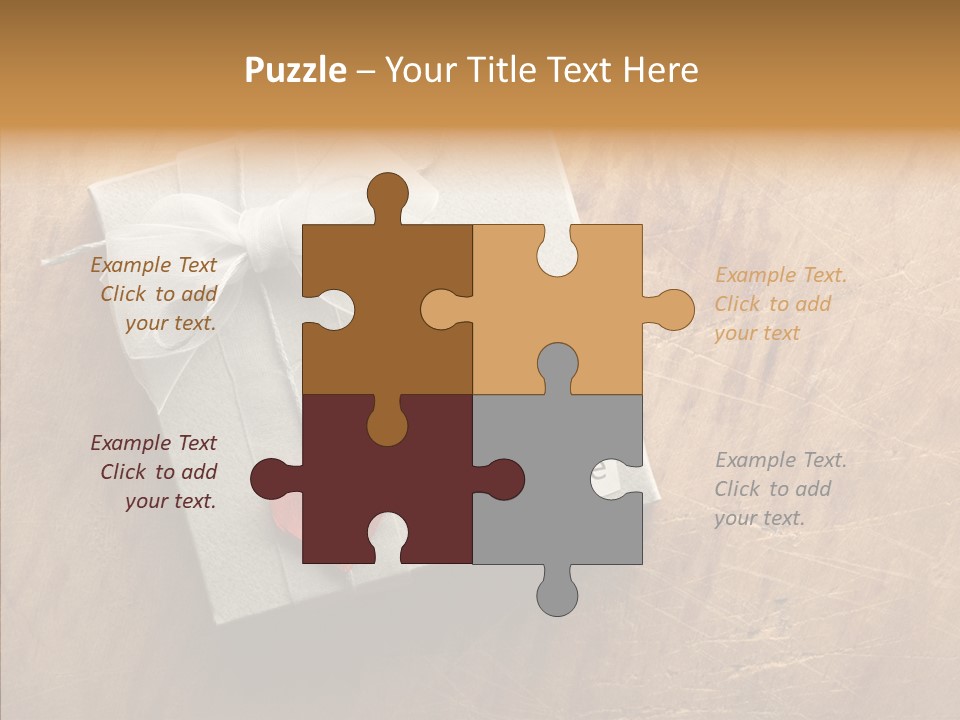 Present Christmas Newspaper Letters PowerPoint Template