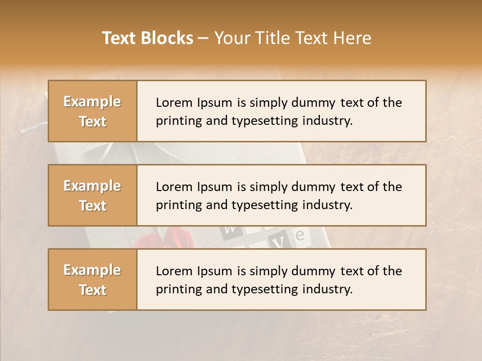 Present Christmas Newspaper Letters PowerPoint Template