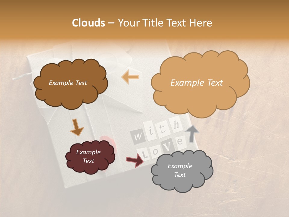 Present Christmas Newspaper Letters PowerPoint Template
