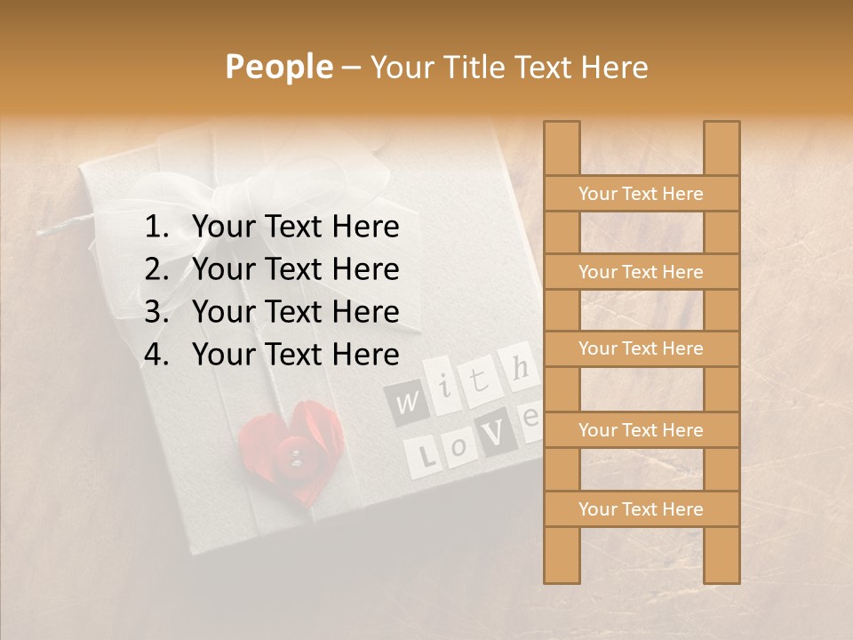 Present Christmas Newspaper Letters PowerPoint Template