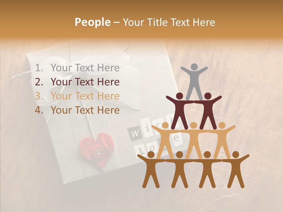 Present Christmas Newspaper Letters PowerPoint Template