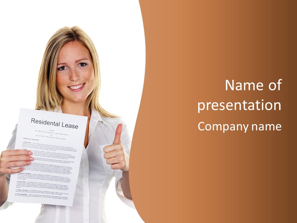 Pointer Housing Rental PowerPoint Template