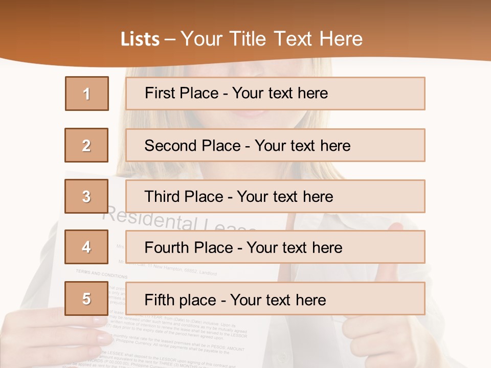 Pointer Housing Rental PowerPoint Template
