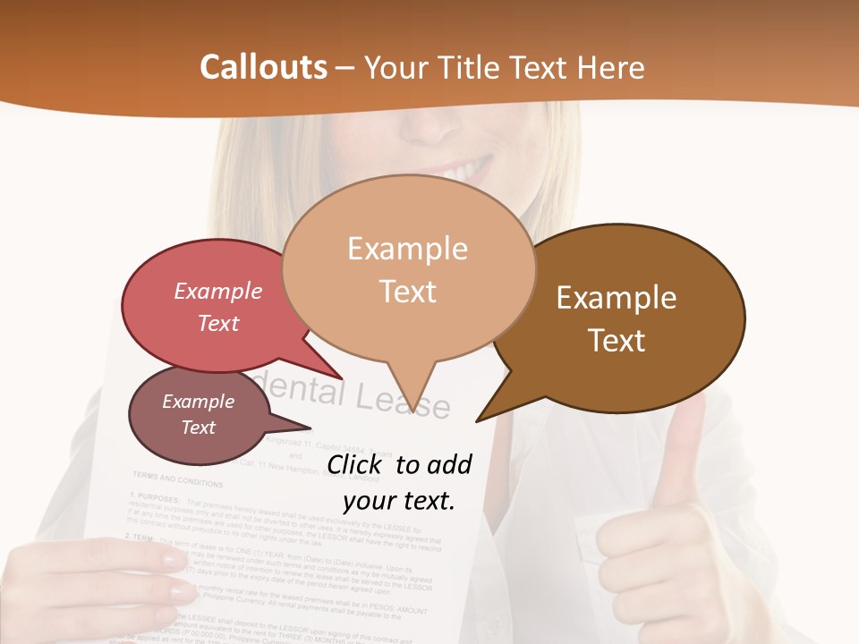 Pointer Housing Rental PowerPoint Template