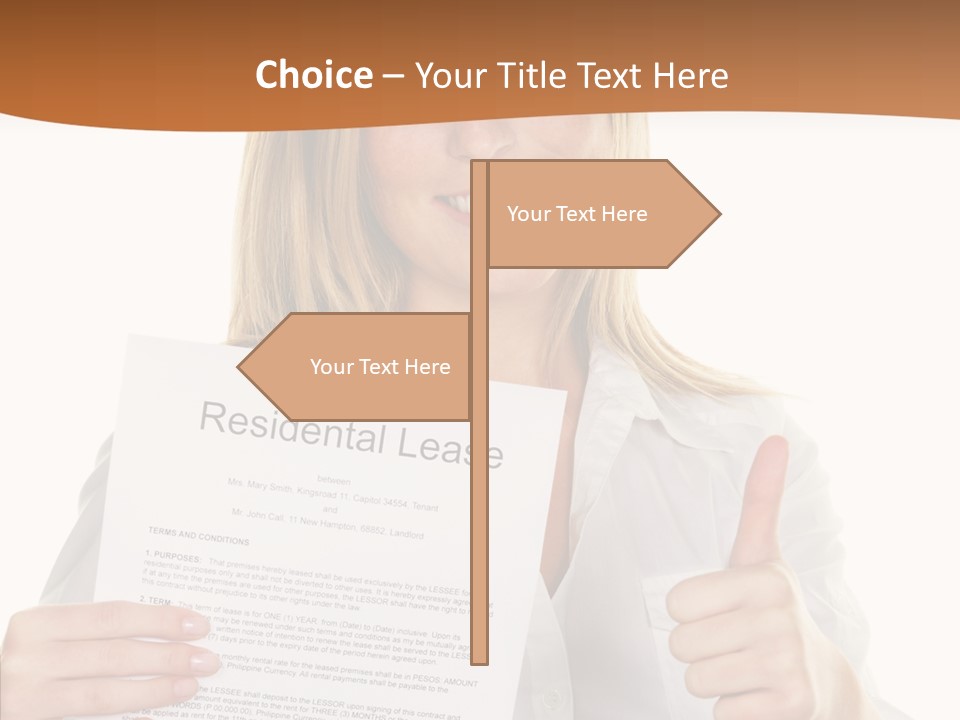 Pointer Housing Rental PowerPoint Template