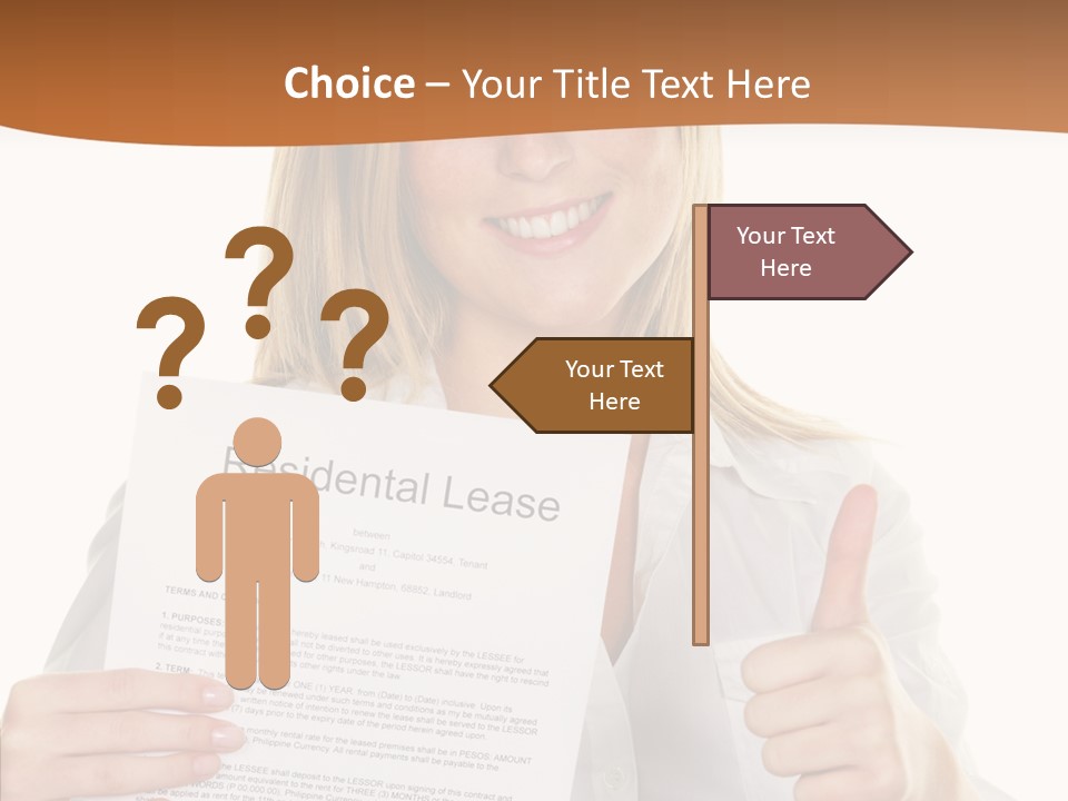 Pointer Housing Rental PowerPoint Template