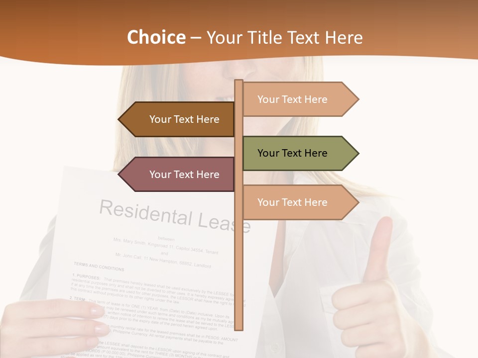 Pointer Housing Rental PowerPoint Template