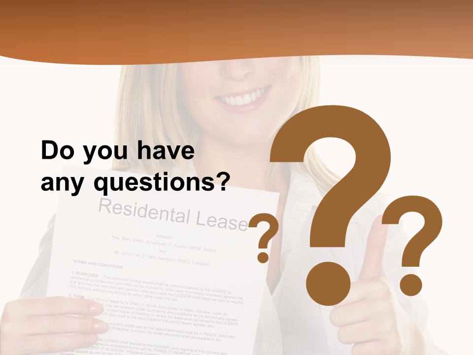 Pointer Housing Rental PowerPoint Template