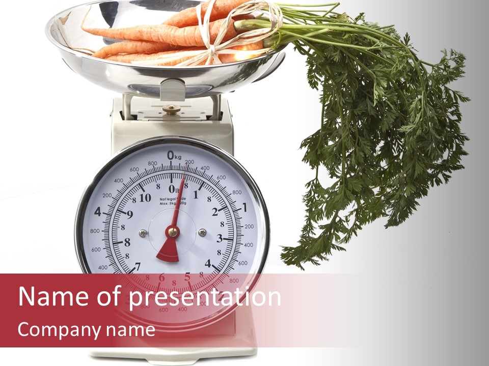 Kitchen Scale Scale Loss Of Weight PowerPoint Template