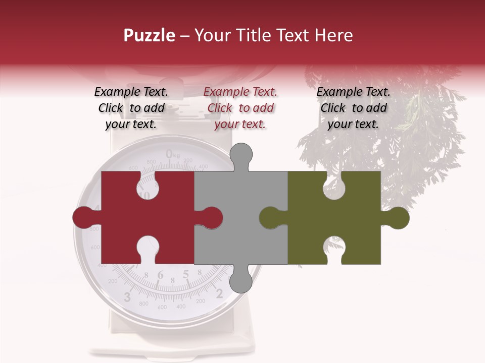 Kitchen Scale Scale Loss Of Weight PowerPoint Template