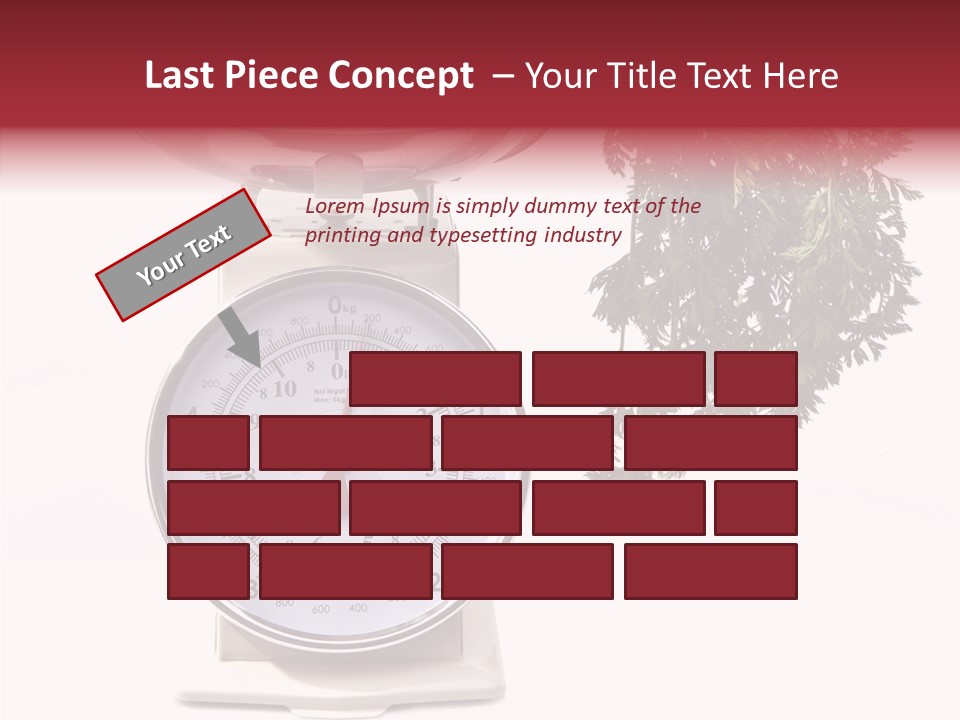 Kitchen Scale Scale Loss Of Weight PowerPoint Template