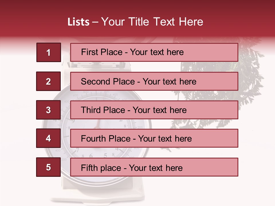 Kitchen Scale Scale Loss Of Weight PowerPoint Template
