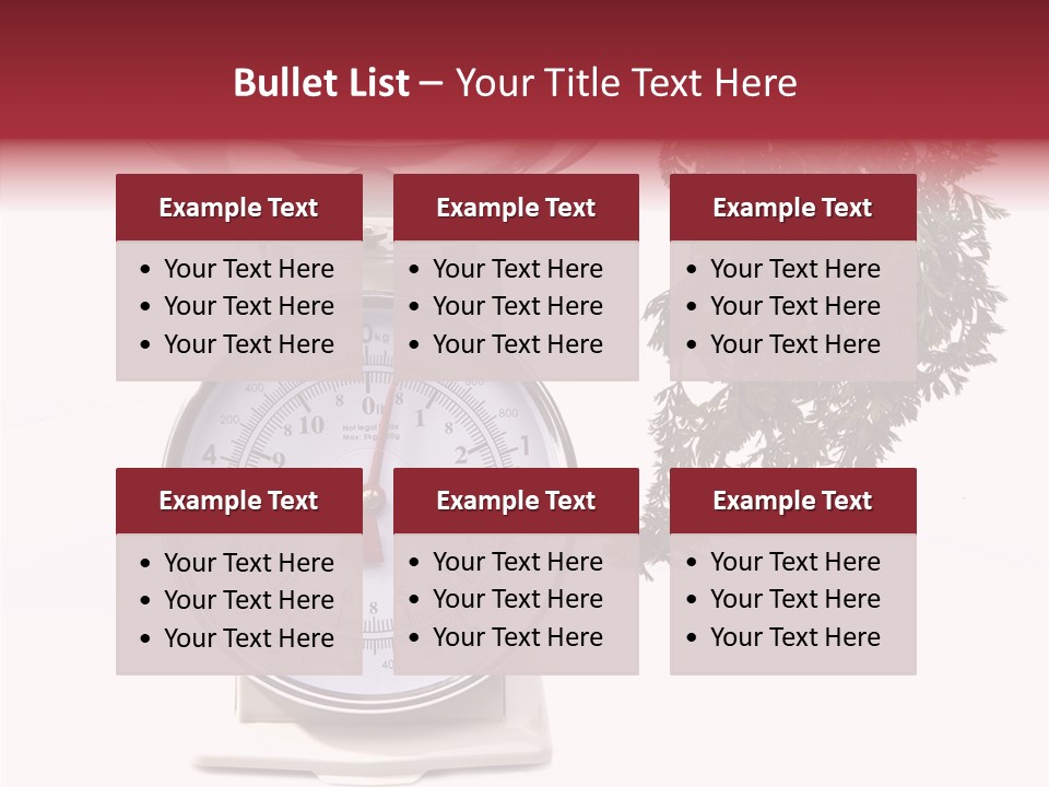Kitchen Scale Scale Loss Of Weight PowerPoint Template