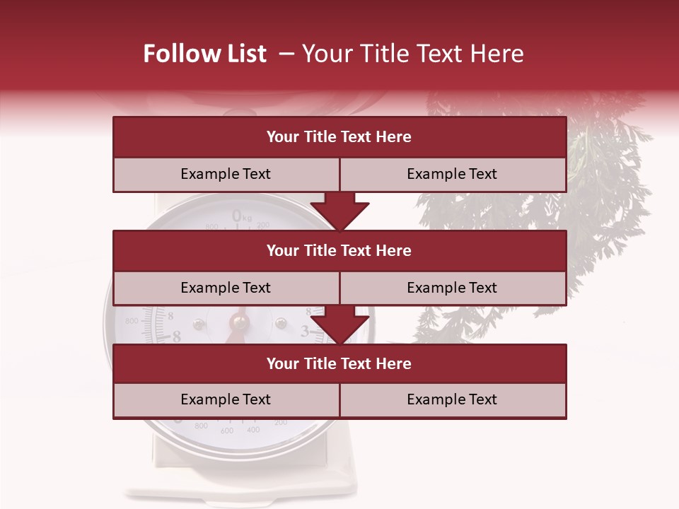 Kitchen Scale Scale Loss Of Weight PowerPoint Template