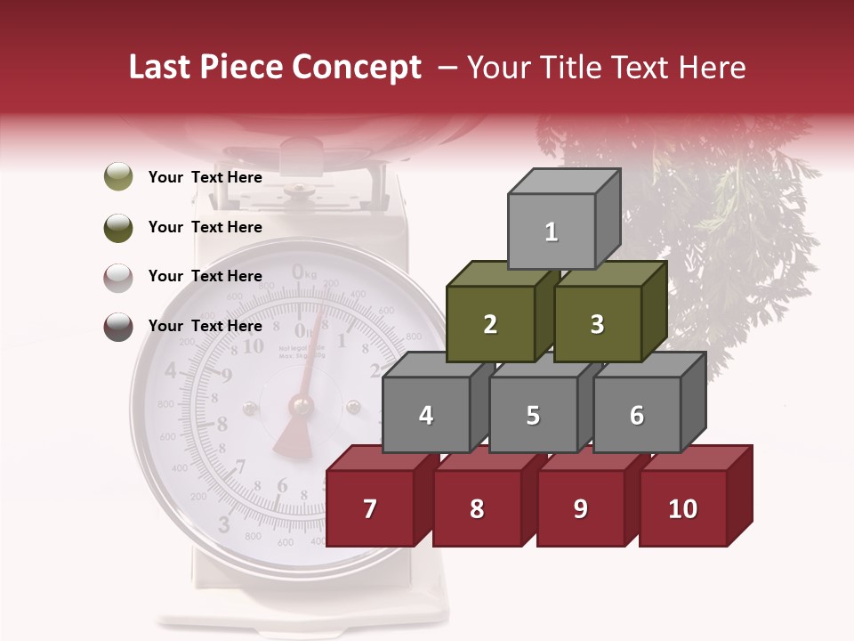 Kitchen Scale Scale Loss Of Weight PowerPoint Template