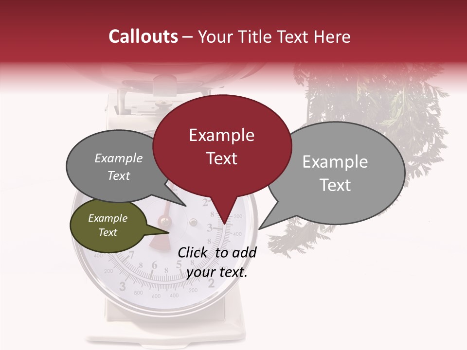Kitchen Scale Scale Loss Of Weight PowerPoint Template