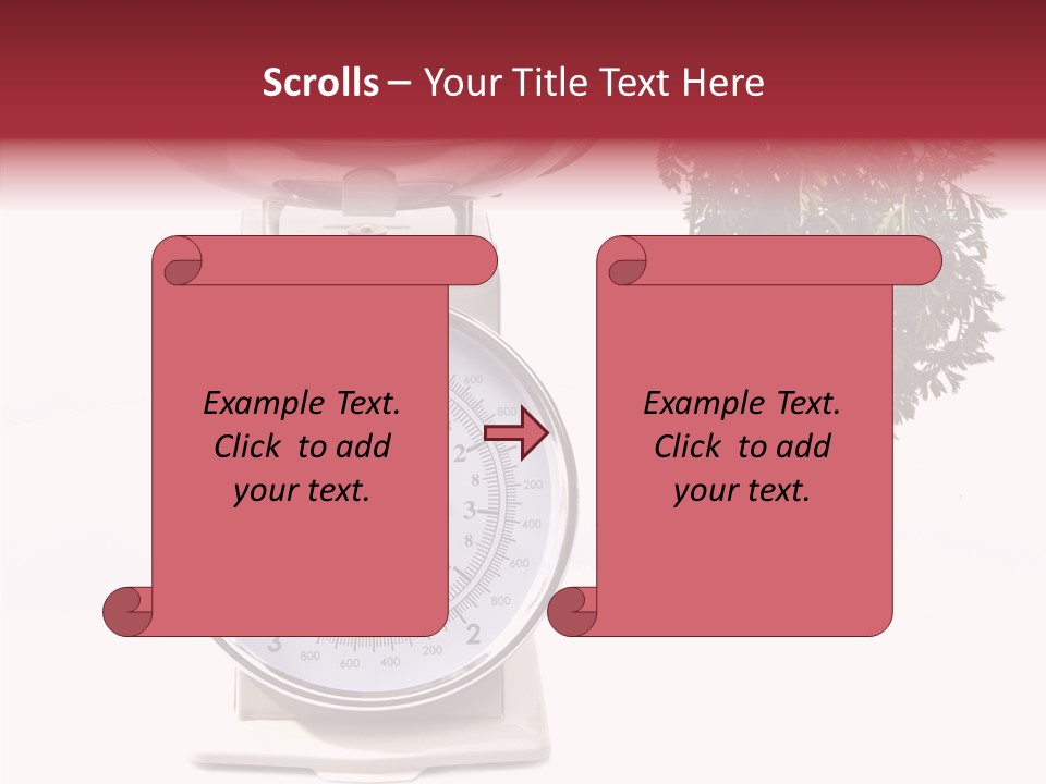 Kitchen Scale Scale Loss Of Weight PowerPoint Template