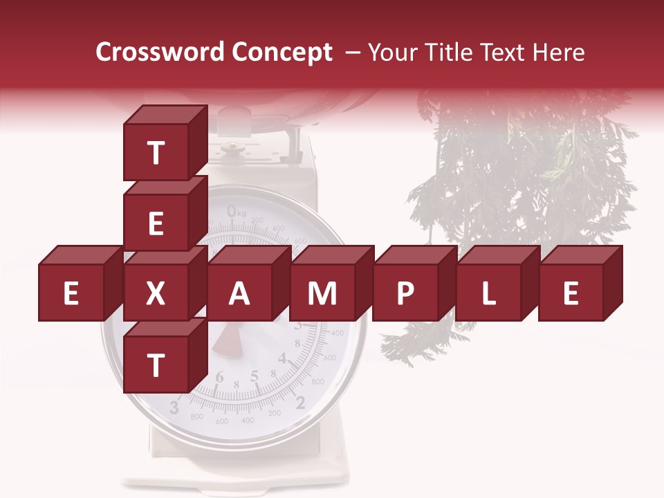 Kitchen Scale Scale Loss Of Weight PowerPoint Template