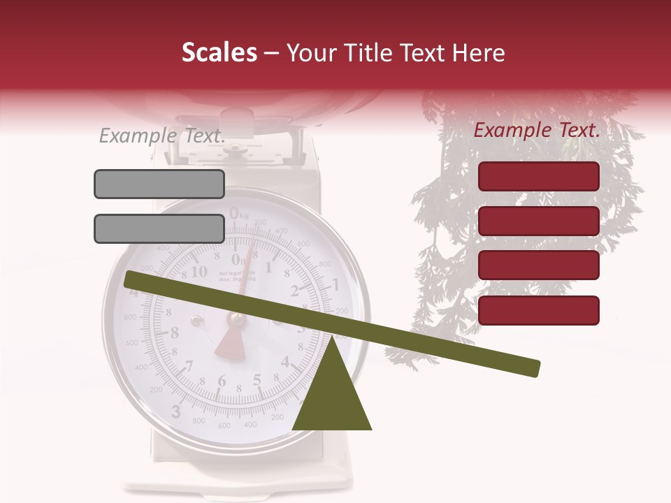 Kitchen Scale Scale Loss Of Weight PowerPoint Template