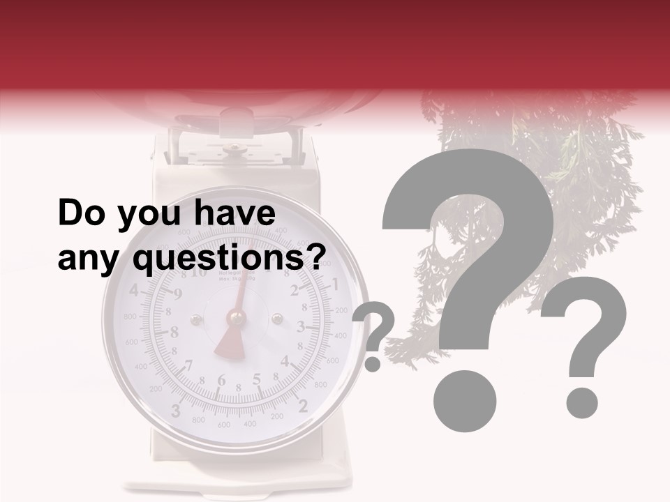 Kitchen Scale Scale Loss Of Weight PowerPoint Template