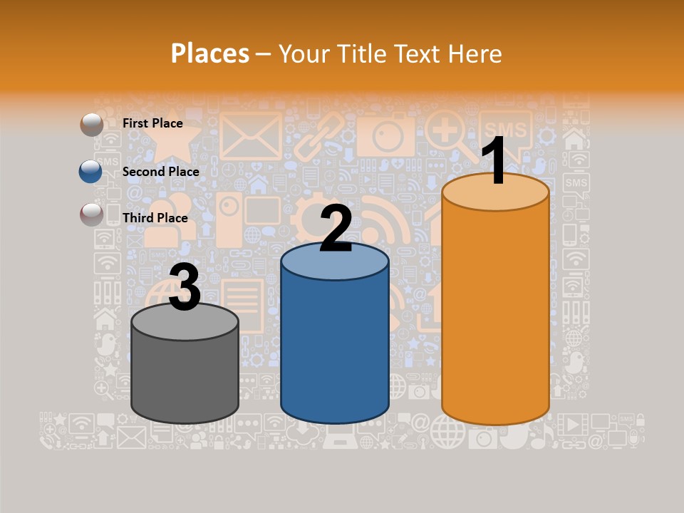 Communication Laptop Cloud PowerPoint Template