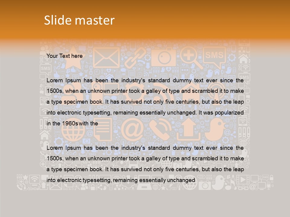 Communication Laptop Cloud PowerPoint Template