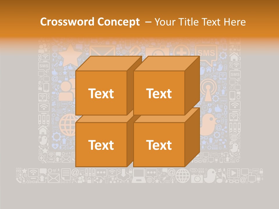 Communication Laptop Cloud PowerPoint Template