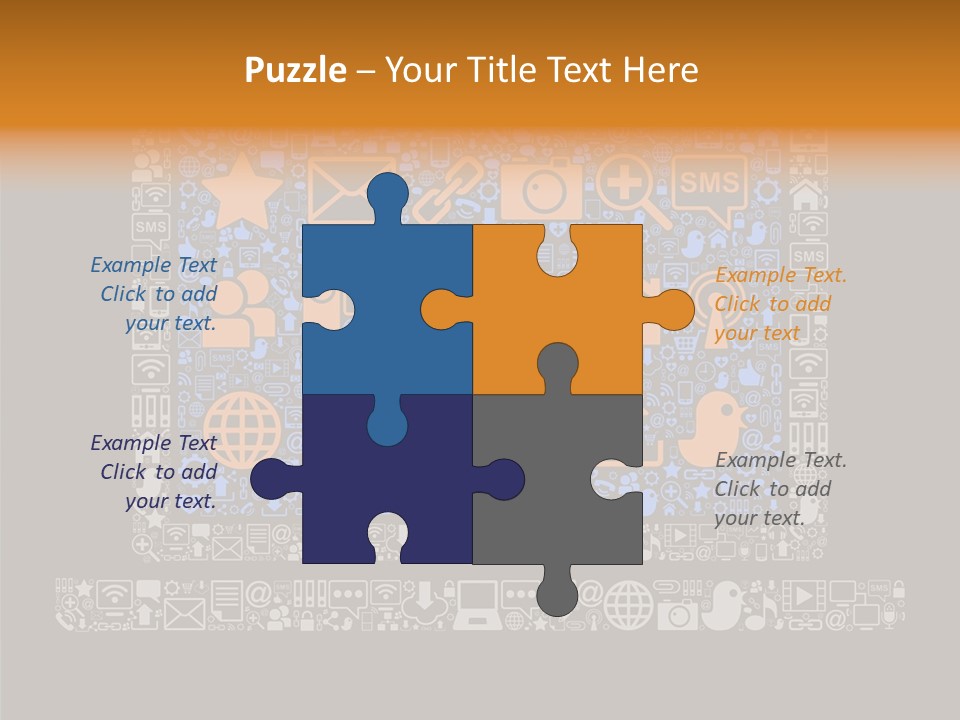 Communication Laptop Cloud PowerPoint Template